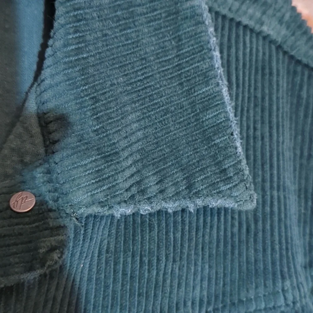 Free People Green Corduroy Jacket with Rust Accent - Picture 10 of 14